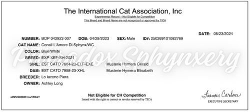 Conall Tica Registration
